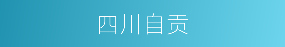 四川自贡的同义词