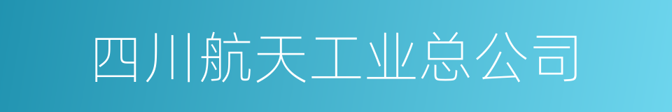 四川航天工业总公司的同义词