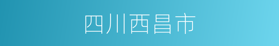 四川西昌市的同义词