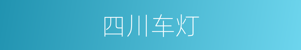 四川车灯的同义词