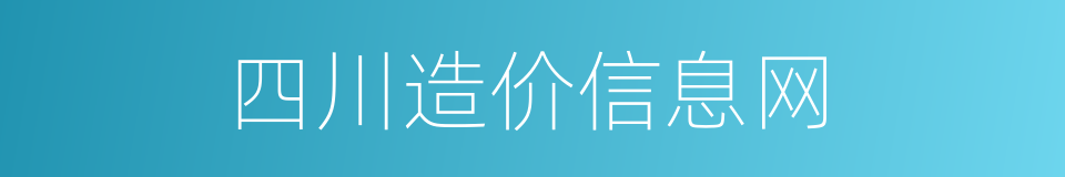 四川造价信息网的同义词