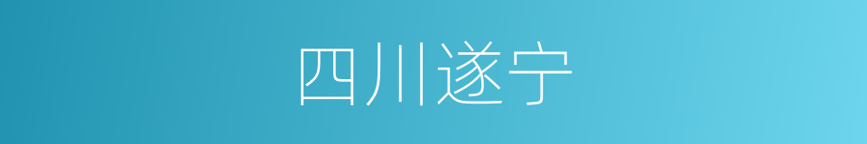 四川遂宁的同义词