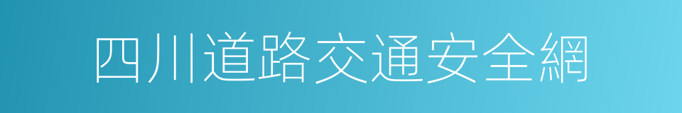 四川道路交通安全網的同義詞