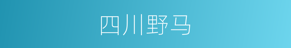 四川野马的同义词