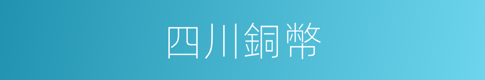 四川銅幣的同義詞