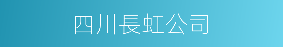 四川長虹公司的同義詞