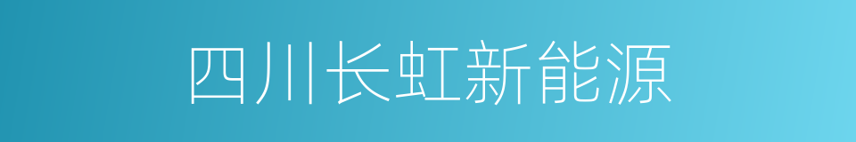 四川长虹新能源的同义词