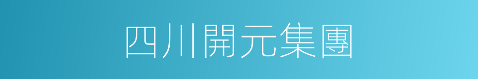 四川開元集團的同義詞