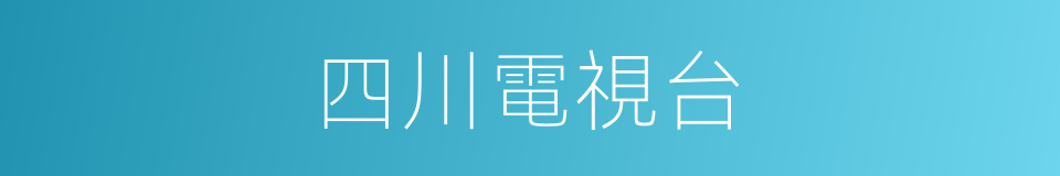 四川電視台的同義詞