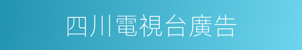 四川電視台廣告的同義詞