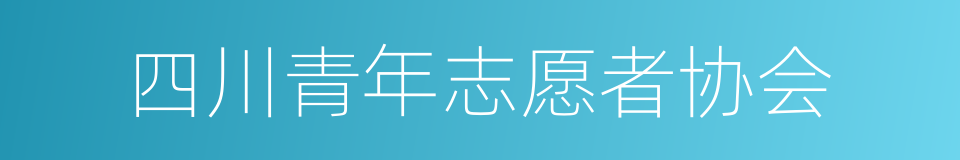 四川青年志愿者协会的同义词