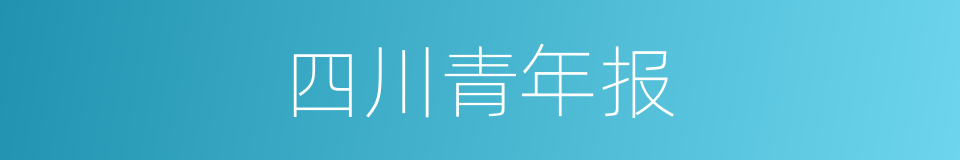 四川青年报的同义词