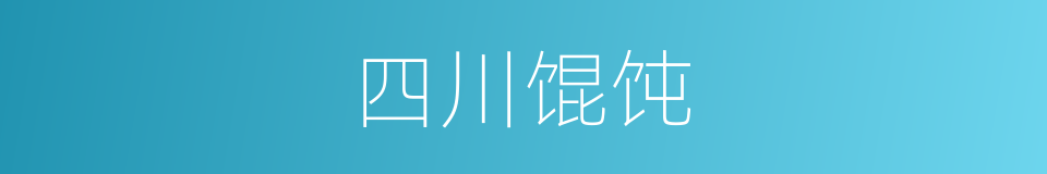 四川馄饨的同义词