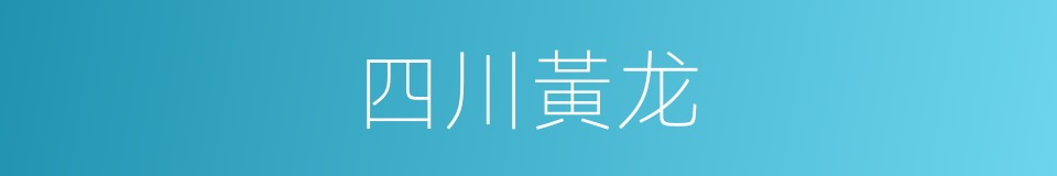 四川黃龙的同義詞