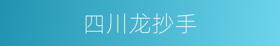 四川龙抄手的同义词