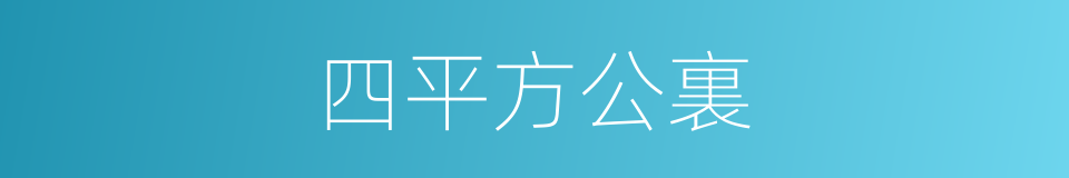 四平方公裏的同義詞