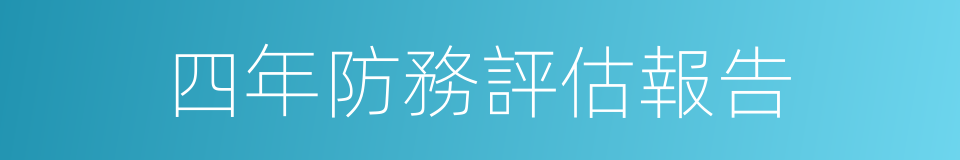 四年防務評估報告的同義詞