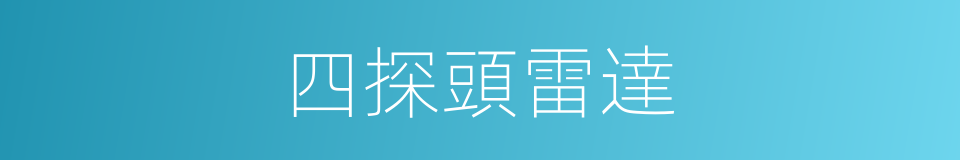 四探頭雷達的同義詞