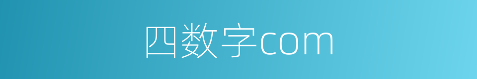 四数字com的同义词