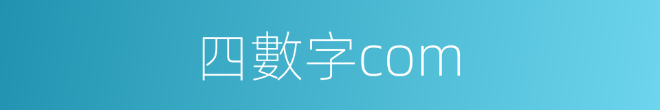 四數字com的同義詞