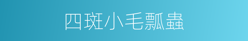 四斑小毛瓢蟲的同義詞