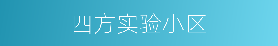 四方实验小区的同义词