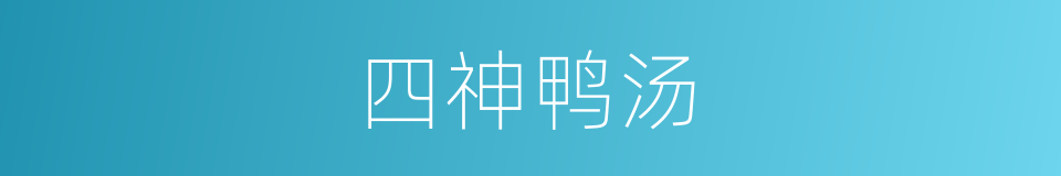 四神鸭汤的同义词