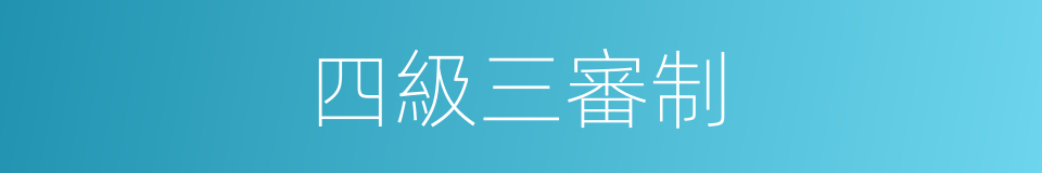 四級三審制的同義詞