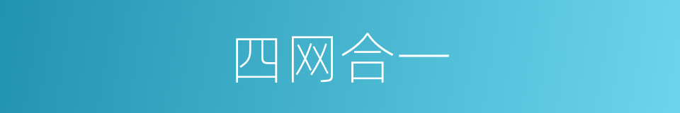四网合一的同义词