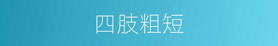 四肢粗短的同义词