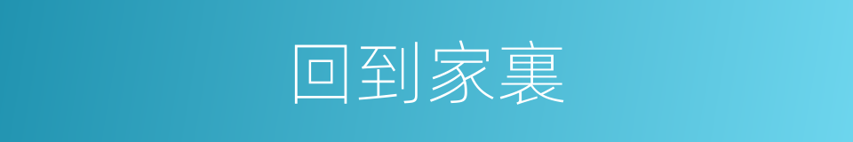 回到家裏的同義詞