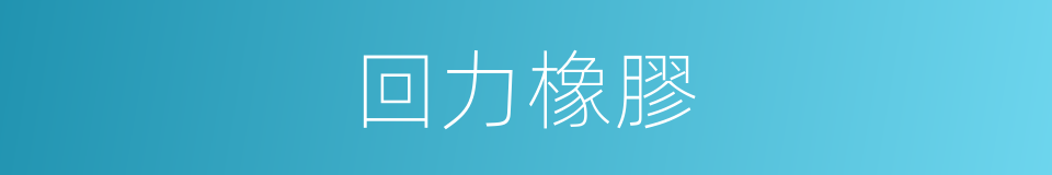 回力橡膠的同義詞