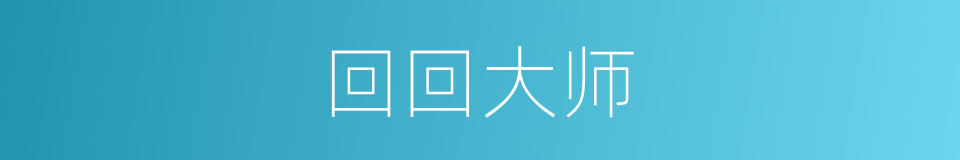 回回大师的同义词