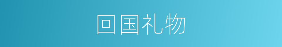 回国礼物的同义词