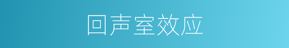 回声室效应的同义词