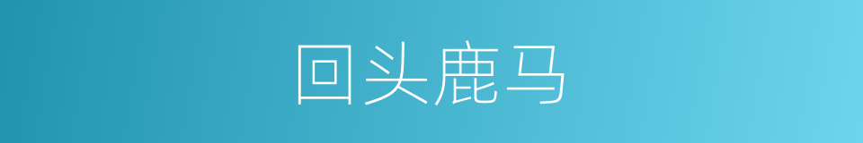 回头鹿马的同义词