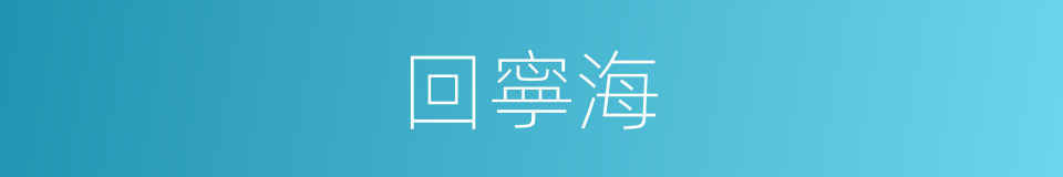 回寧海的同義詞