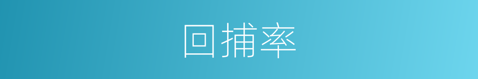 回捕率的同义词