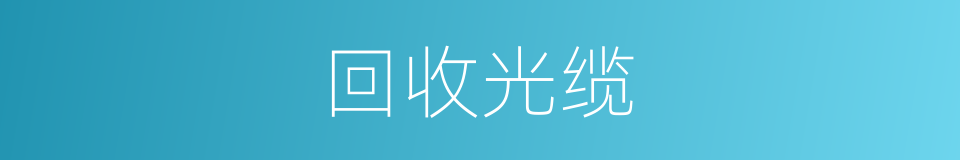 回收光缆的同义词