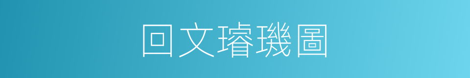 回文璿璣圖的同義詞