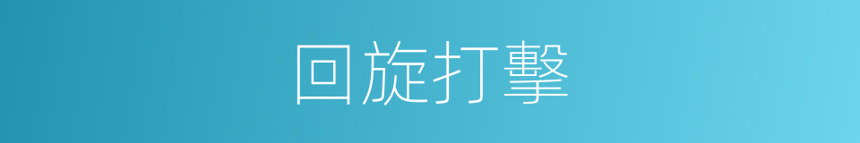 回旋打擊的同義詞