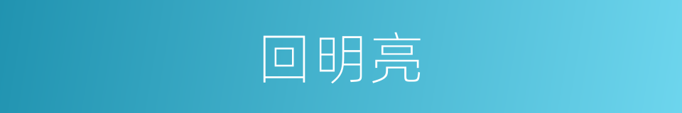 回明亮的同义词