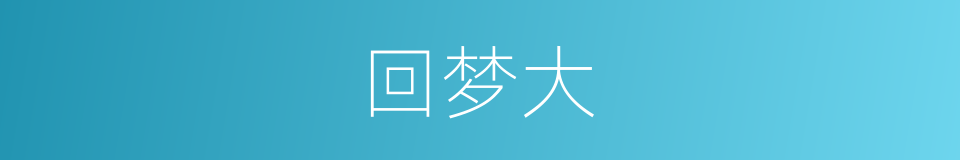 回梦大的同义词
