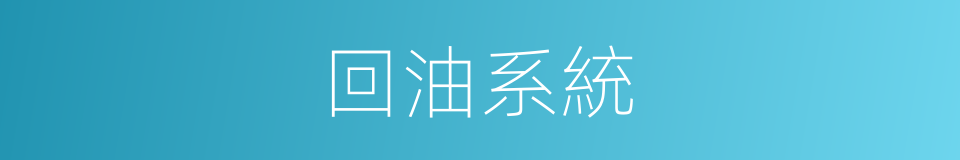 回油系統的同義詞