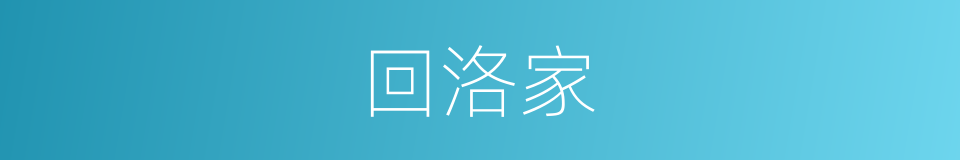 回洛家的同义词