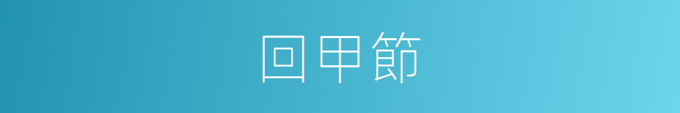 回甲節的同義詞
