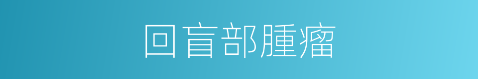 回盲部腫瘤的同義詞