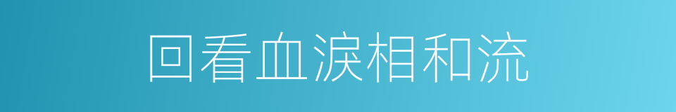 回看血淚相和流的同義詞