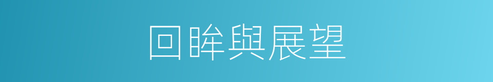回眸與展望的同義詞