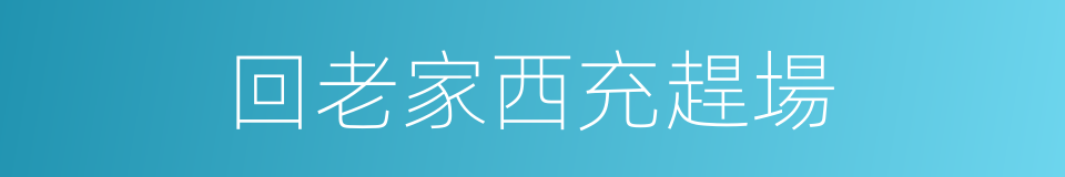 回老家西充趕場的同義詞